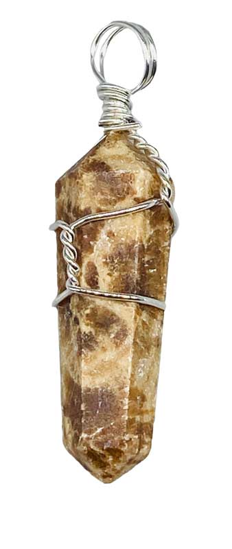 (set of 5) Aragonite wire wrapped point - Click Image to Close