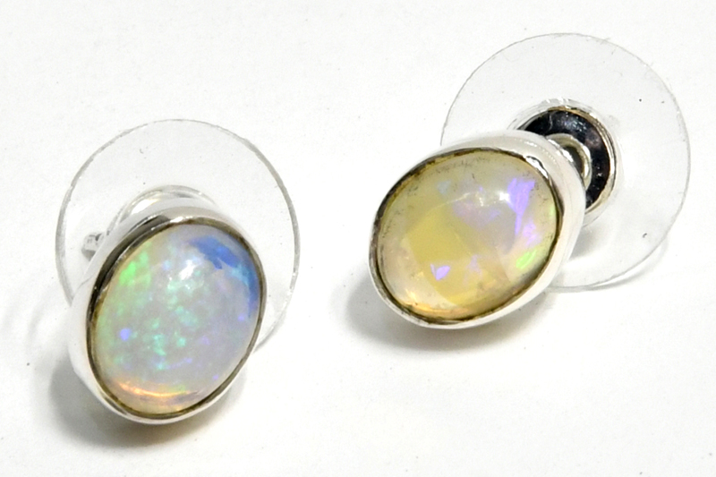 Ethiopian Opal earrings - Click Image to Close