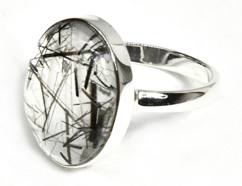 size 8 Tourmalated Quartz ring