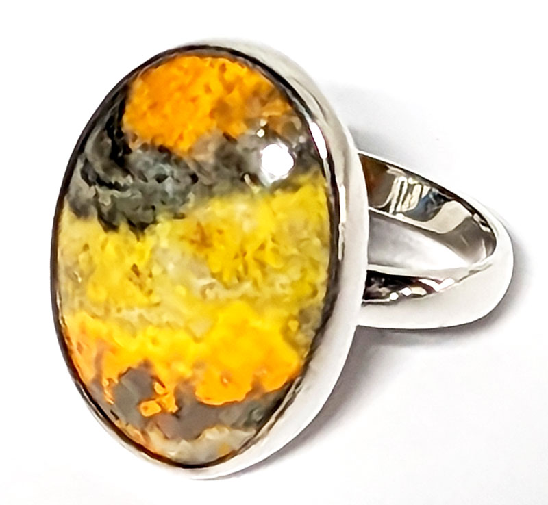 size 8 Mustard Jasper ring