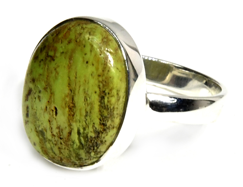 size 6 Gaspeite ring - Click Image to Close