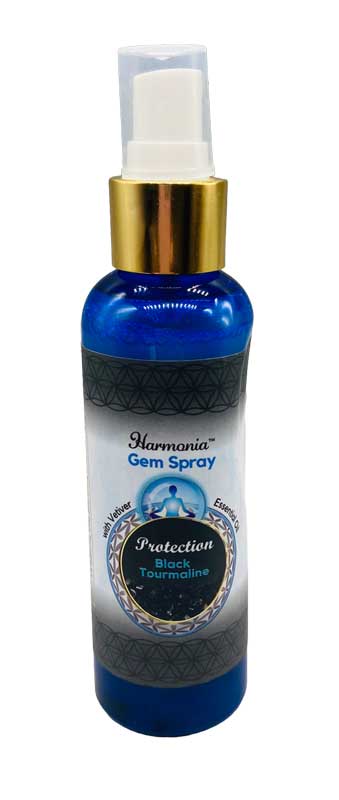 150ml Protection/ Bk Tourmaline/ Vetiver gem spray - Click Image to Close