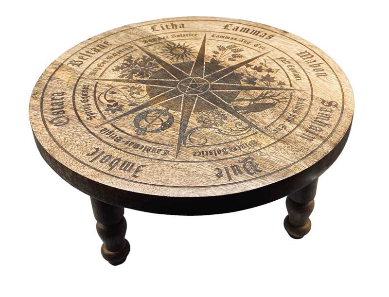 11 3/4" dia Pagan Calendar altar table