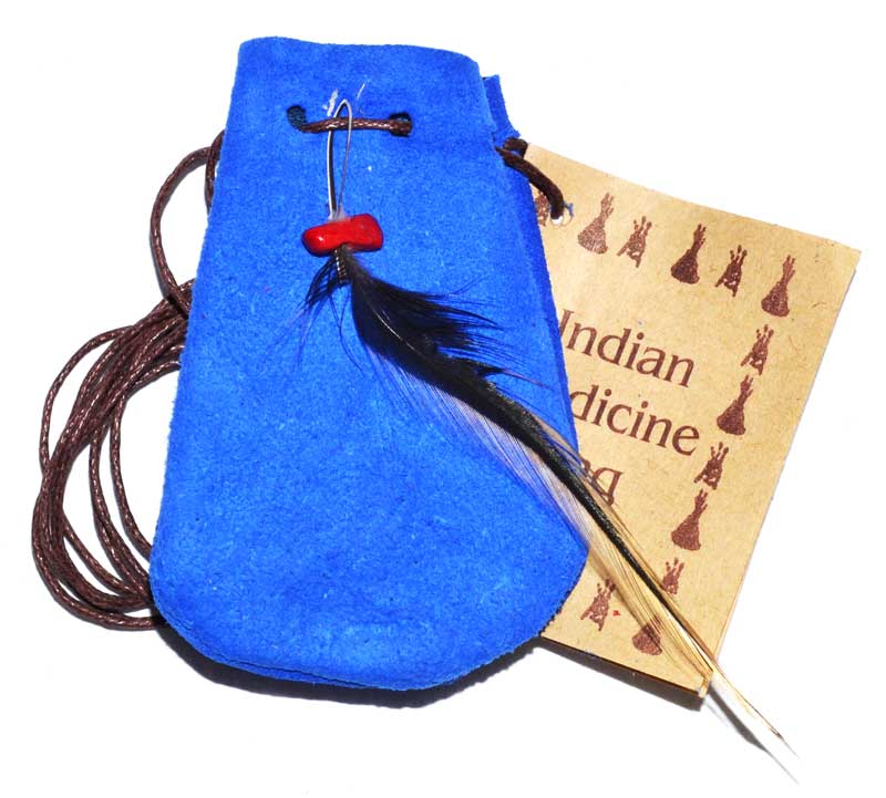 3" Medicine Dream bag Blue - Click Image to Close