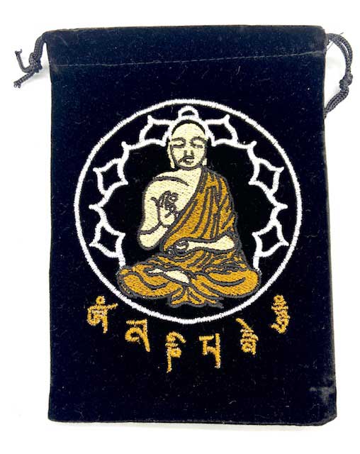 (set of 10) 5"x 7" Buddha Black velveteen bag