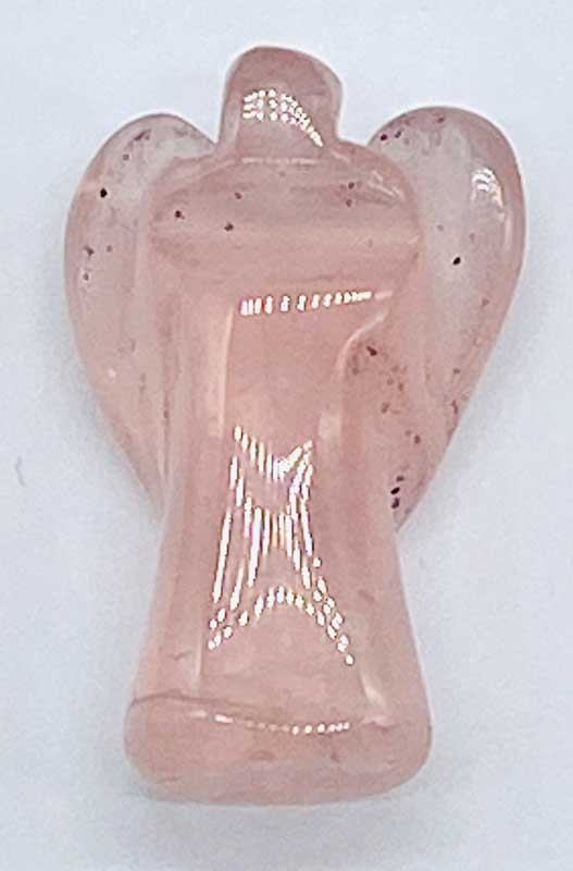 1" Rose Quartz angel - Click Image to Close