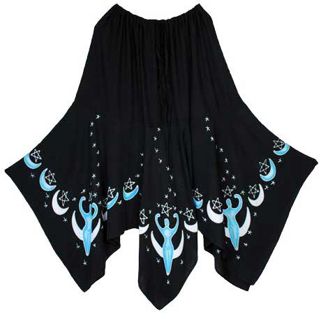 Moon Goddess Long Skirt black - Click Image to Close